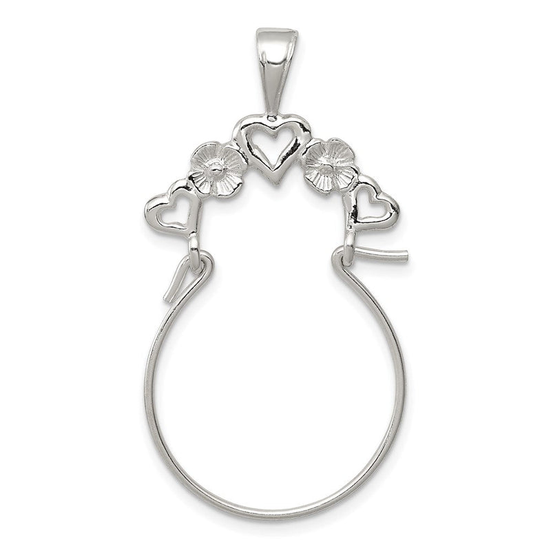 Sterlingsilber Herz Charm Halter