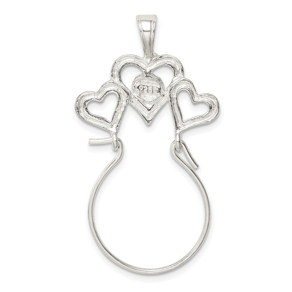 Sterlingsilber Herz Charm Halter