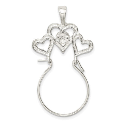 Sterlingsilber Herz Charm Halter