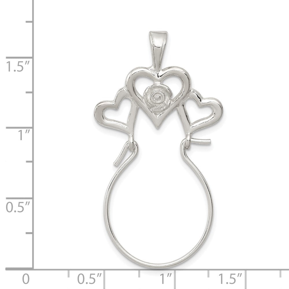 Sterlingsilber Herz Charm Halter