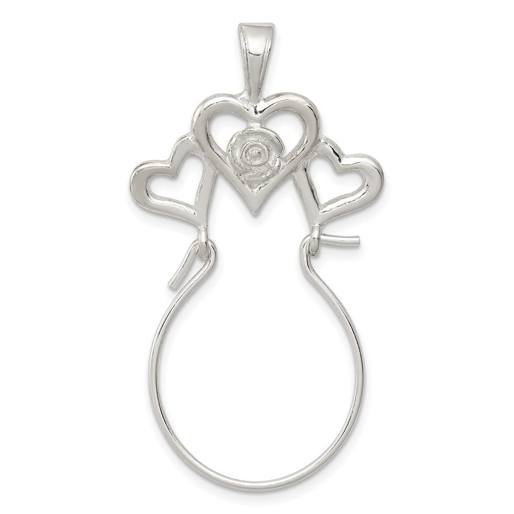 Sterlingsilber Herz Charm Halter