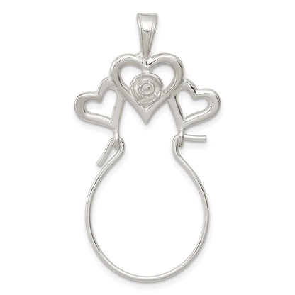 Sterlingsilber Herz Charm Halter