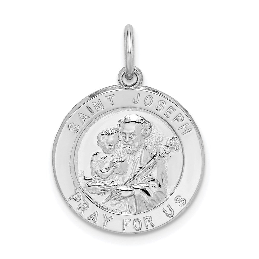 Sterlingsilber Rhodiniert Saint Joseph Medaille