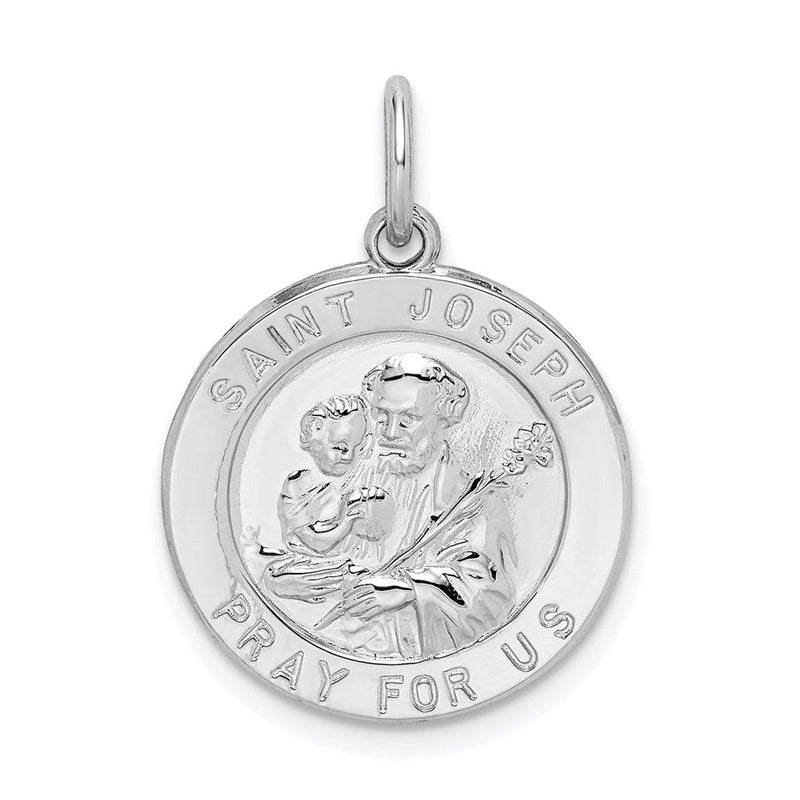 Sterlingsilber Rhodiniert Saint Joseph Medaille