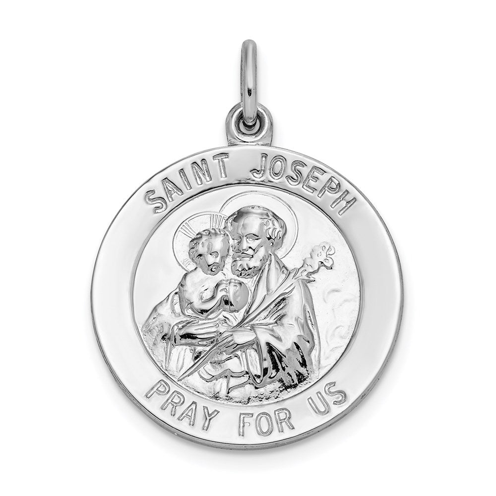 Sterlingsilber Rhodiniert Saint Joseph Medaille