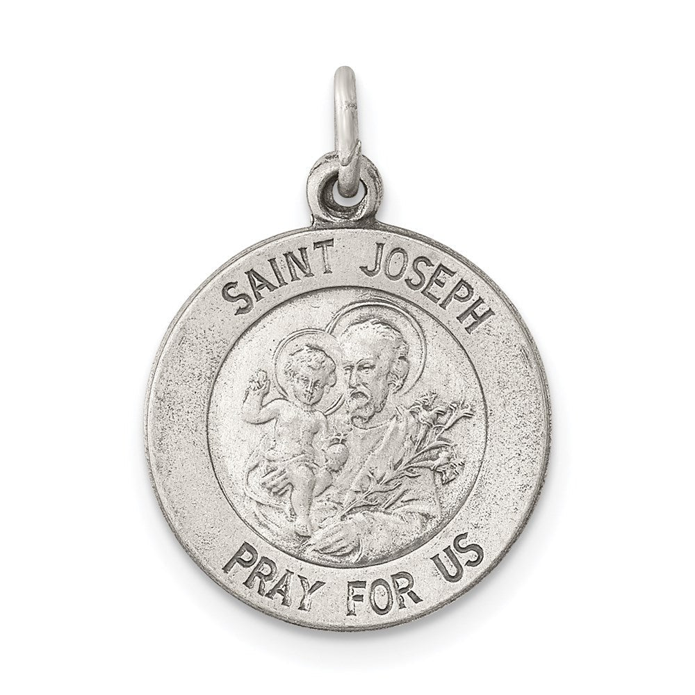Sterlingsilber Antikisiert Saint Joseph Medaille