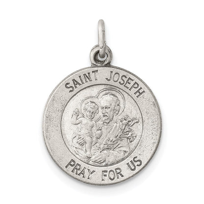 Sterlingsilber Antikisiert Saint Joseph Medaille