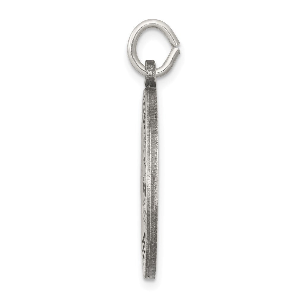 Sterlingsilber Antikisiert Saint Joseph Medaille