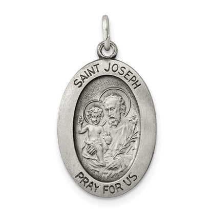 Sterlingsilber Antikisiert Saint Joseph Medaille