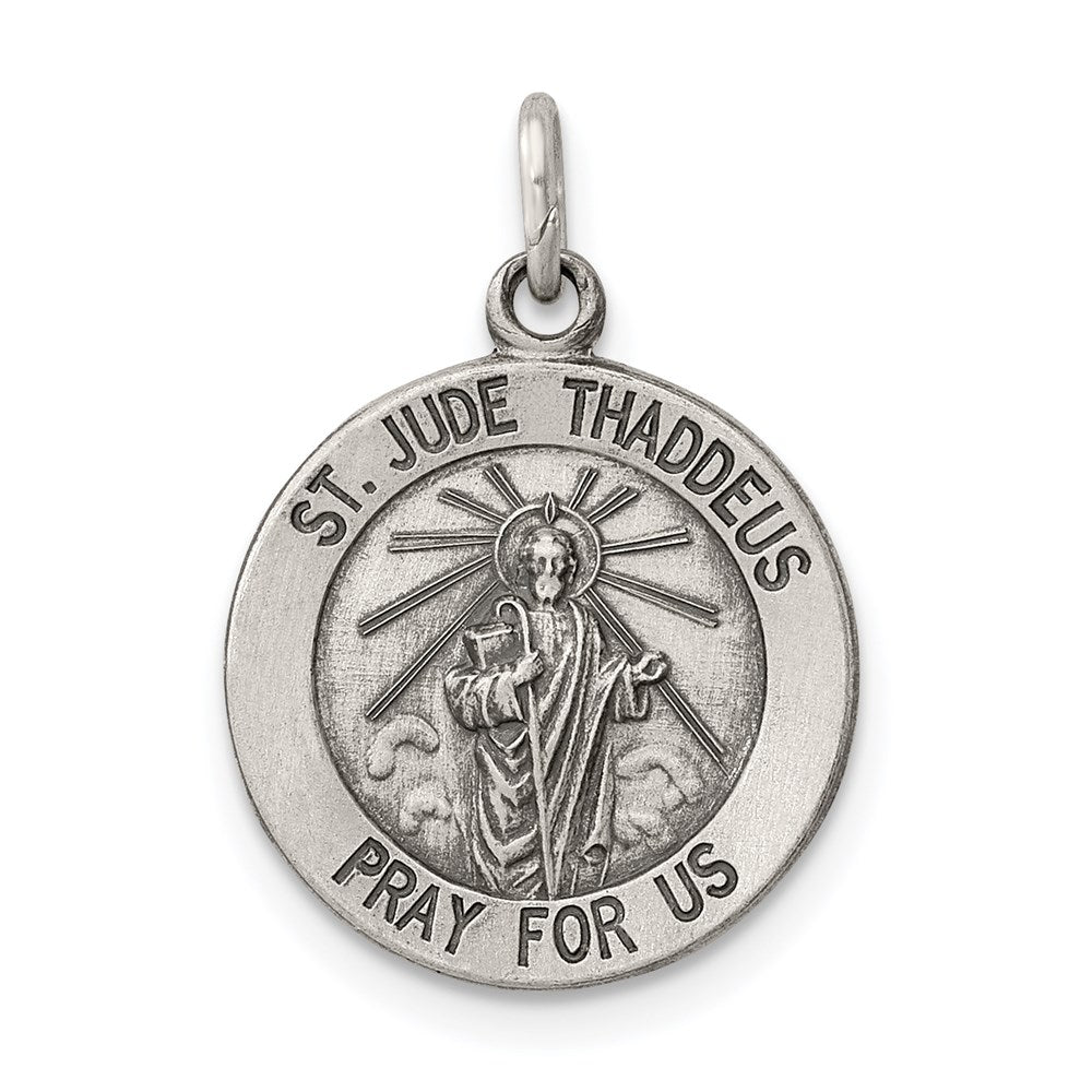 Sterlingsilber Antikisiert Saint Jude Thaddeus Medaille