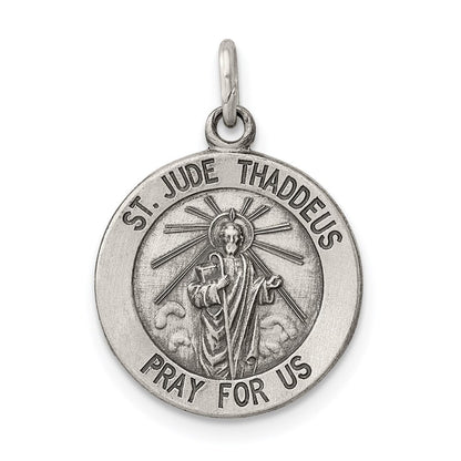 Sterlingsilber Antikisiert Saint Jude Thaddeus Medaille