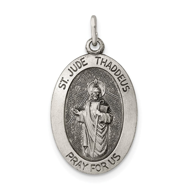 Sterlingsilber Antikisiert Saint Jude Thaddeus Medaille