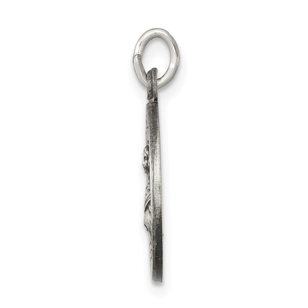 Sterlingsilber Antikisiert Saint Lucy Medaille
