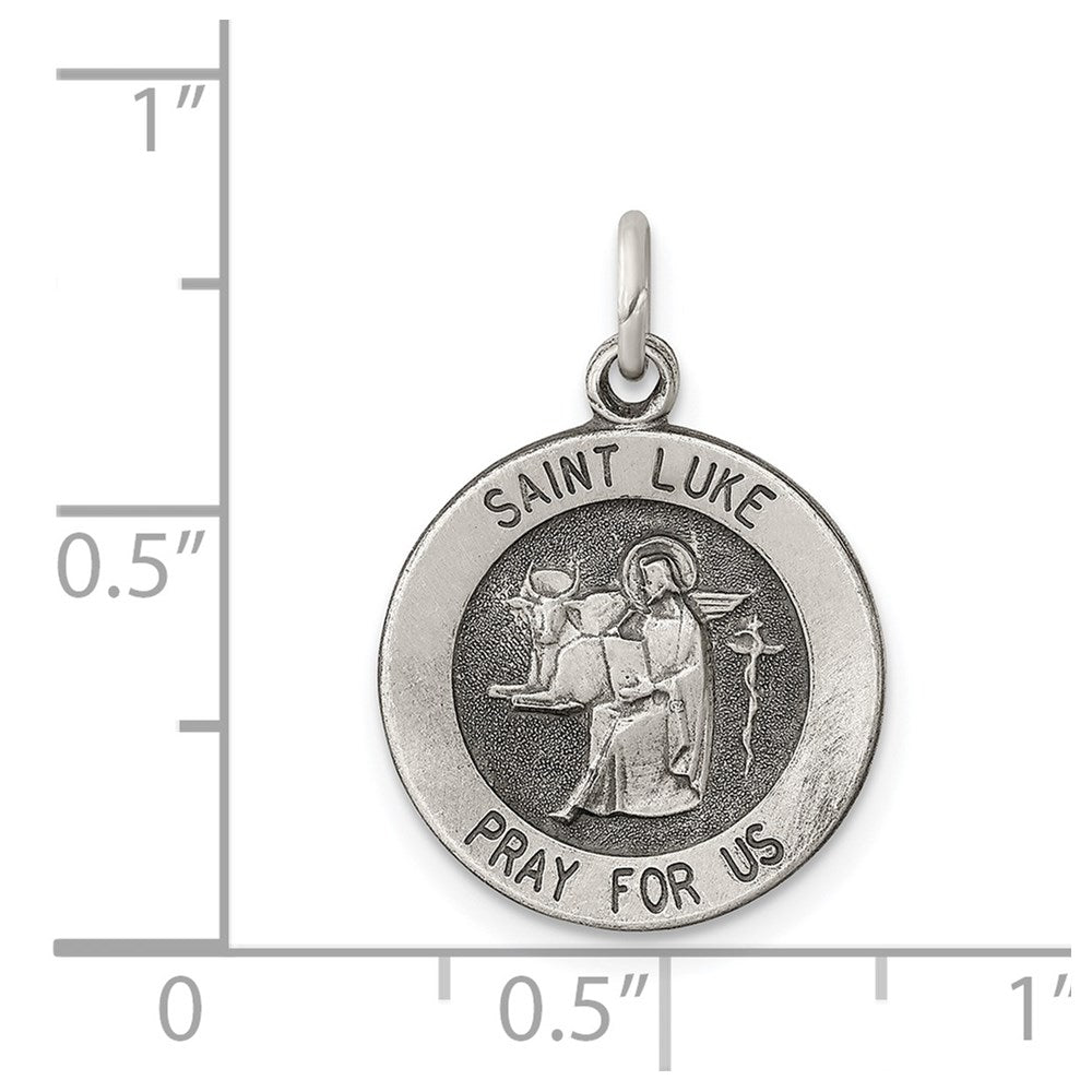 Sterlingsilber Antikisiert Saint Luke Medaille