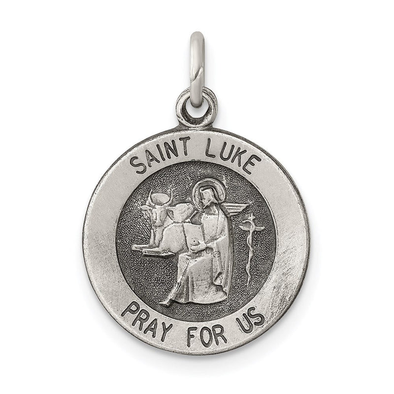 Sterlingsilber Antikisiert Saint Luke Medaille