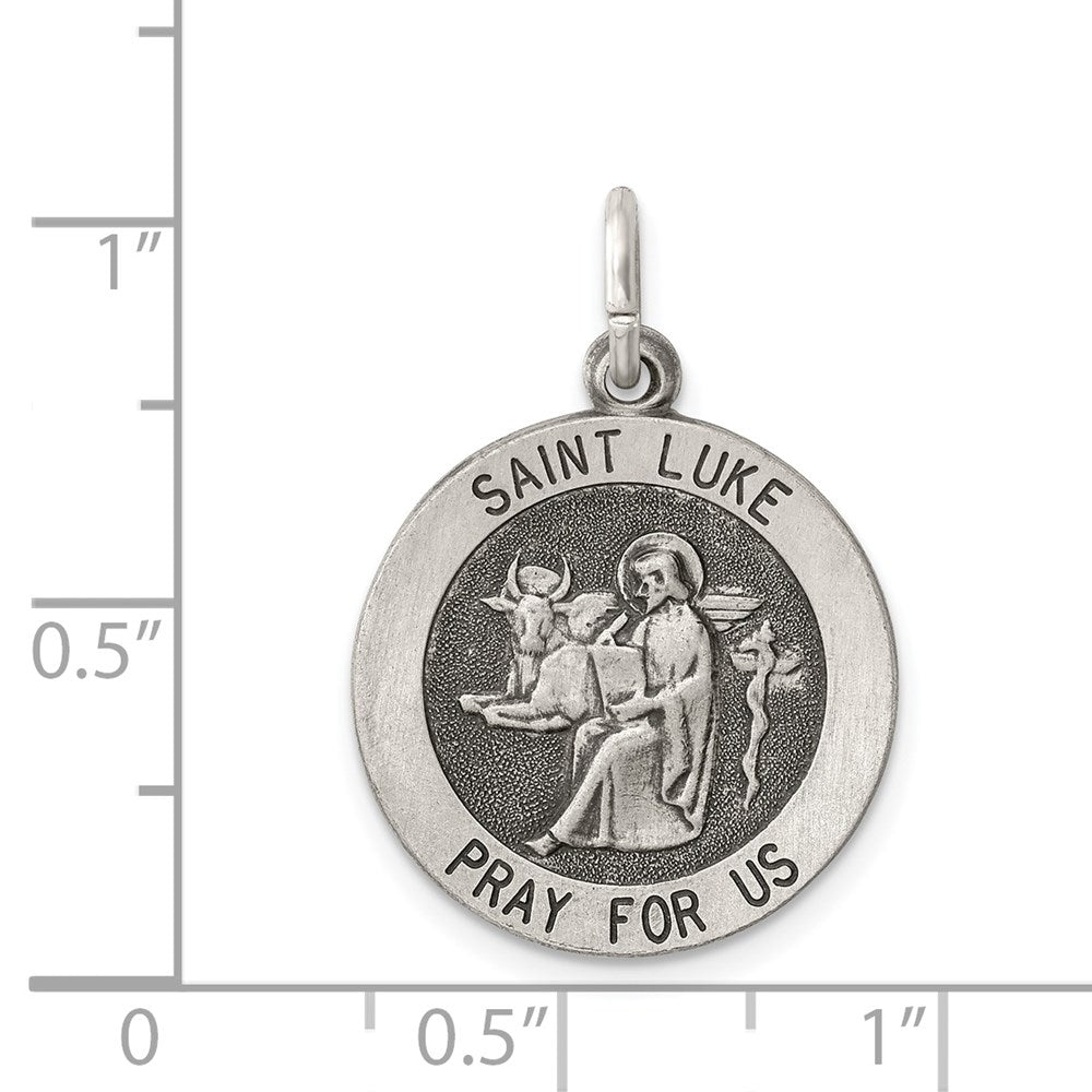 Sterlingsilber Antikisiert Saint Luke Medaille
