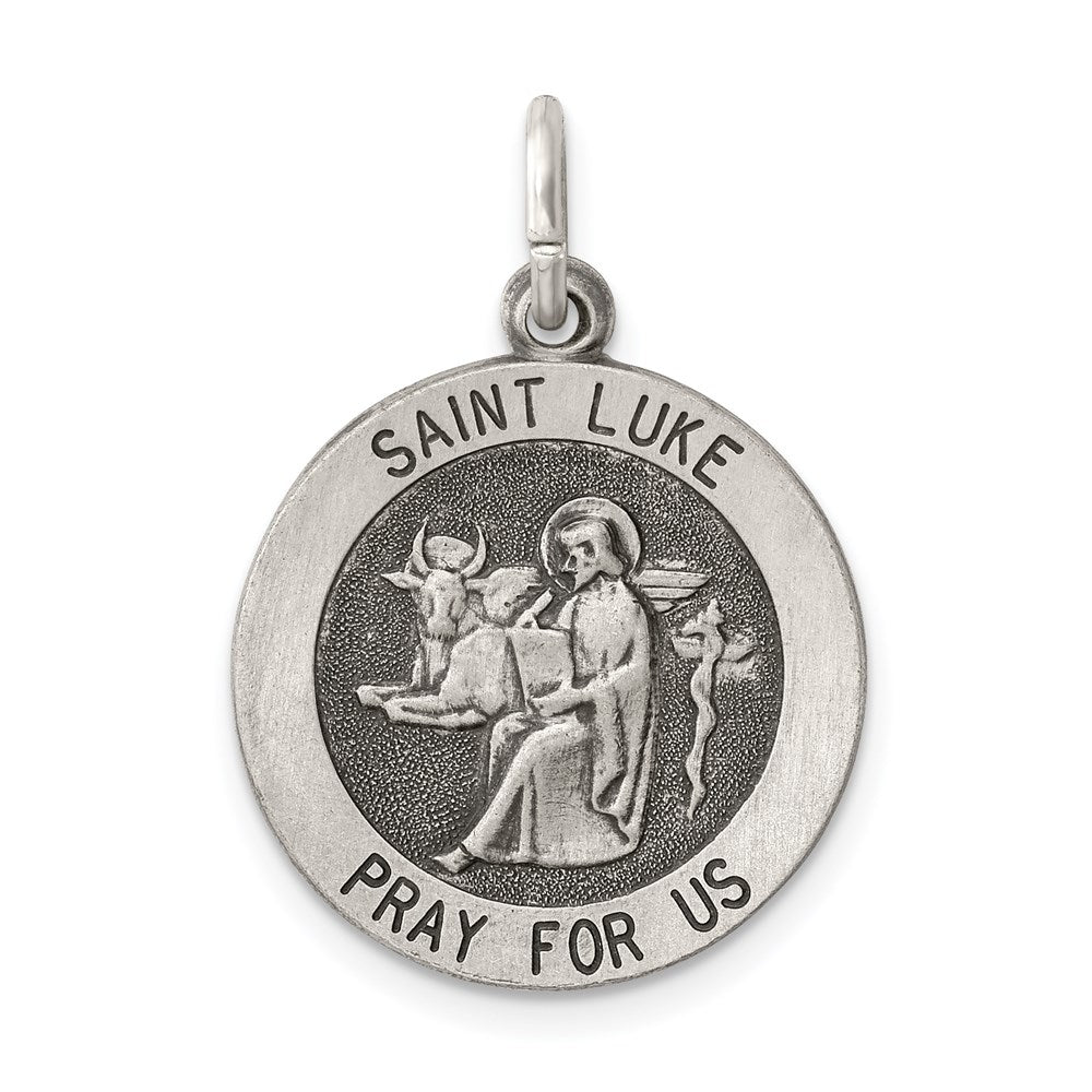 Sterlingsilber Antikisiert Saint Luke Medaille