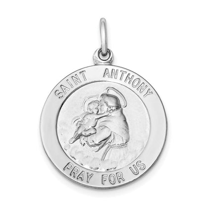 Sterlingsilber Rhodiniert Saint Anthony Medaille
