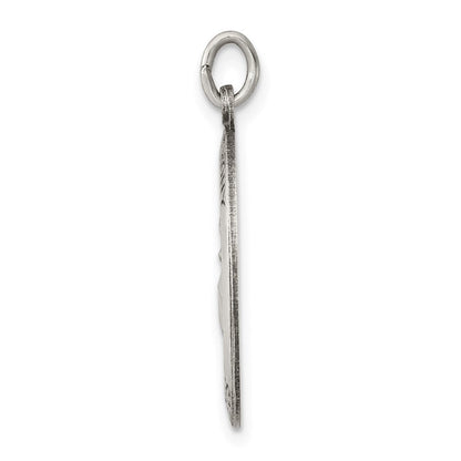 Sterlingsilber Antikisiert Saint Anthony Medaille