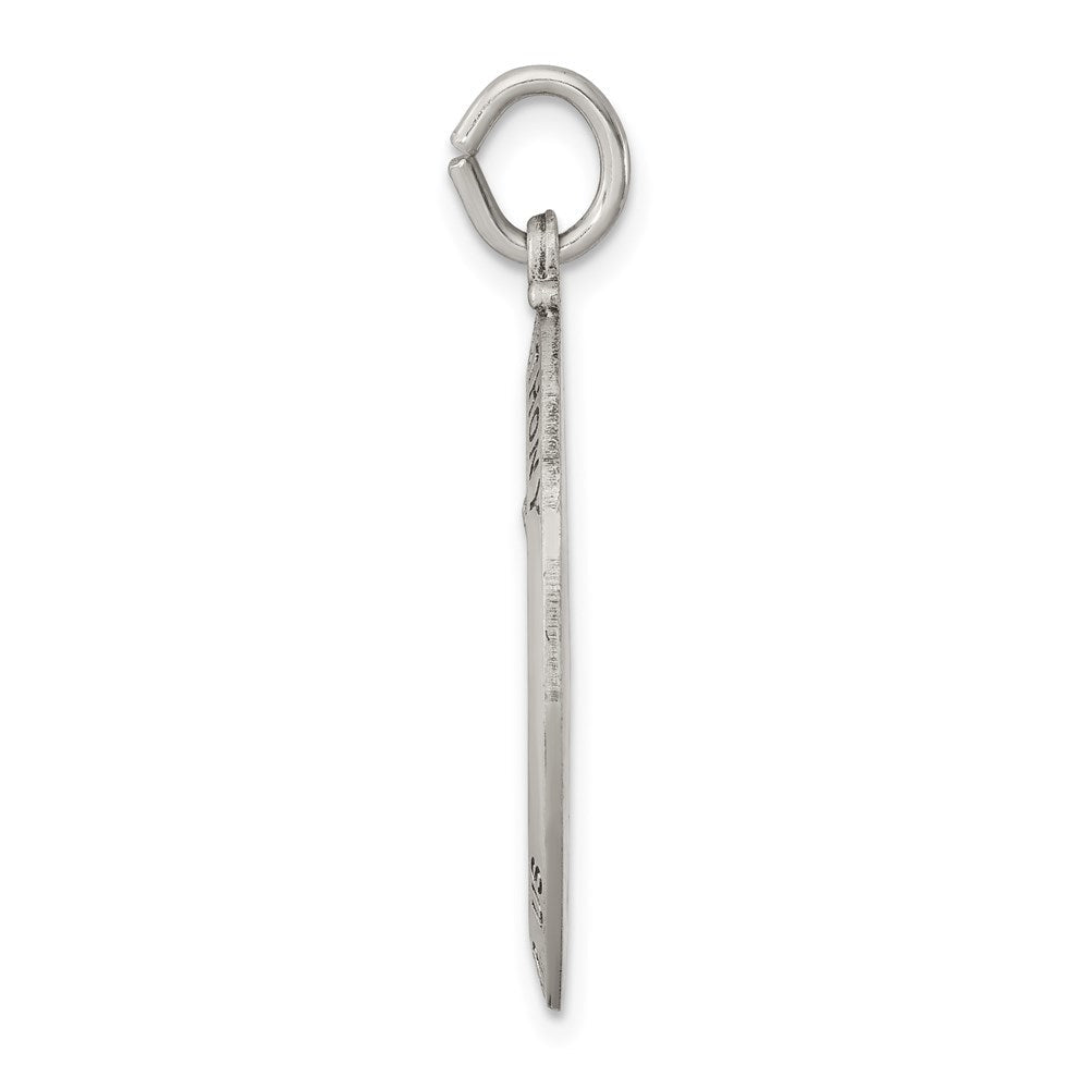 Sterlingsilber Antikisiert Saint Anthony Medaille