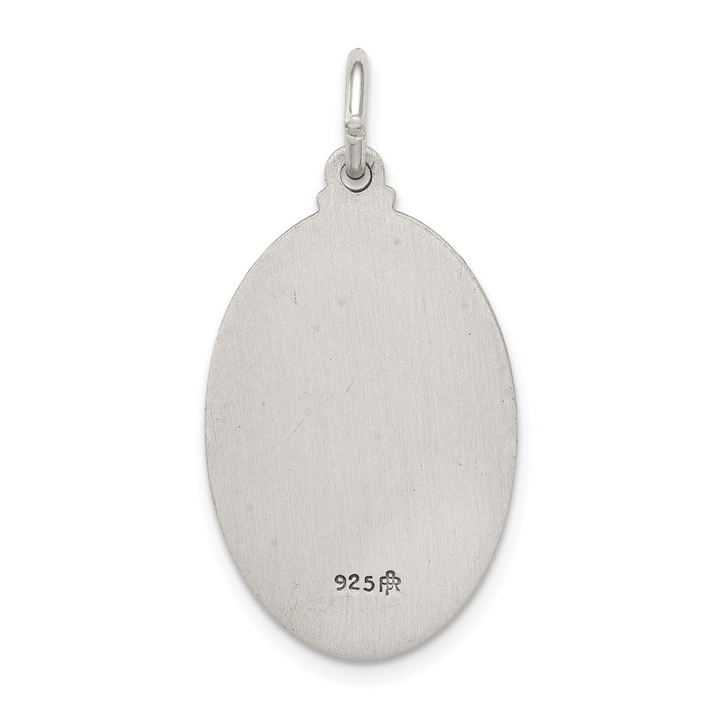 Sterlingsilber Antikisiert Saint Anthony Medaille