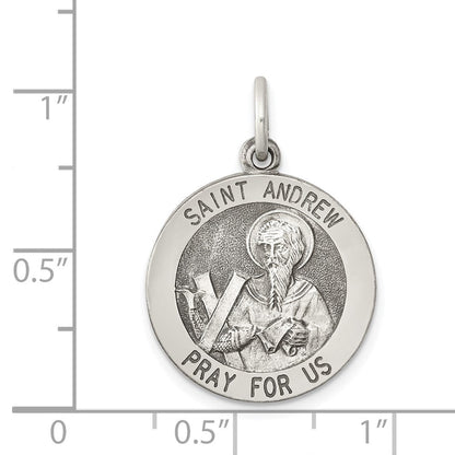Sterlingsilber Antikisiert Saint Andrew Medaille