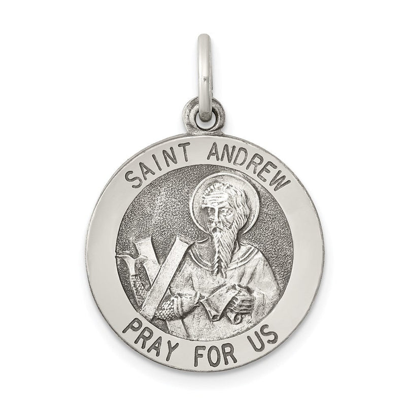 Sterlingsilber Antikisiert Saint Andrew Medaille