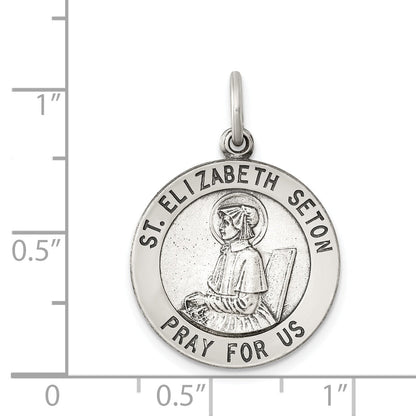 Sterlingsilber Antikisiert Saint Elizabeth Seton Medaille