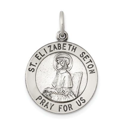 Sterlingsilber Antikisiert Saint Elizabeth Seton Medaille