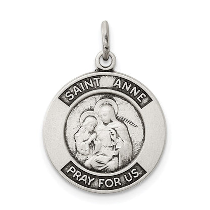 Sterlingsilber Antikisiert Saint Anne Medaille