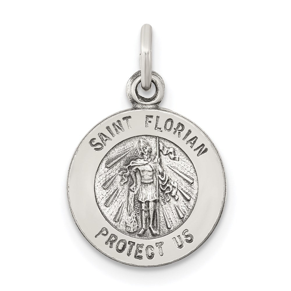 Sterlingsilber Antikisiert Saint Florian Medaille