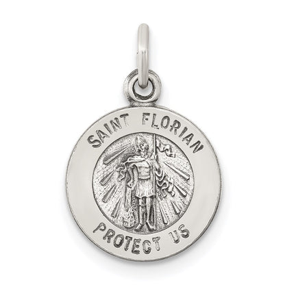 Sterlingsilber Antikisiert Saint Florian Medaille