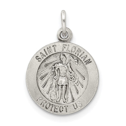 Sterlingsilber Antikisiert Saint Florian Medaille