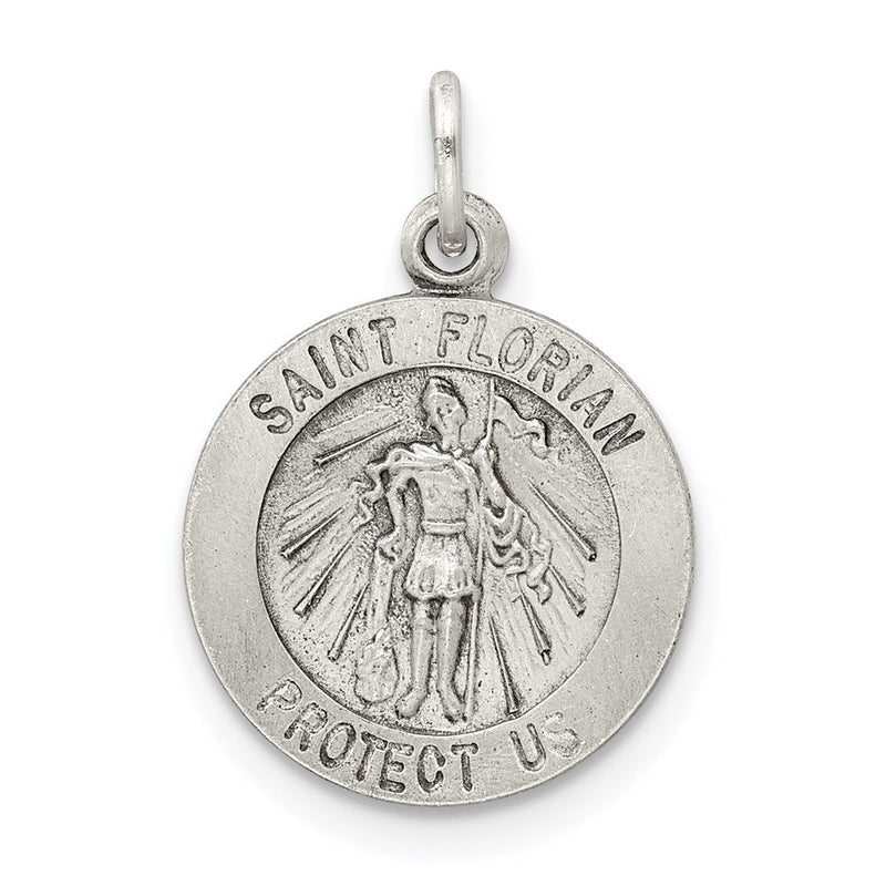 Sterlingsilber Antikisiert Saint Florian Medaille