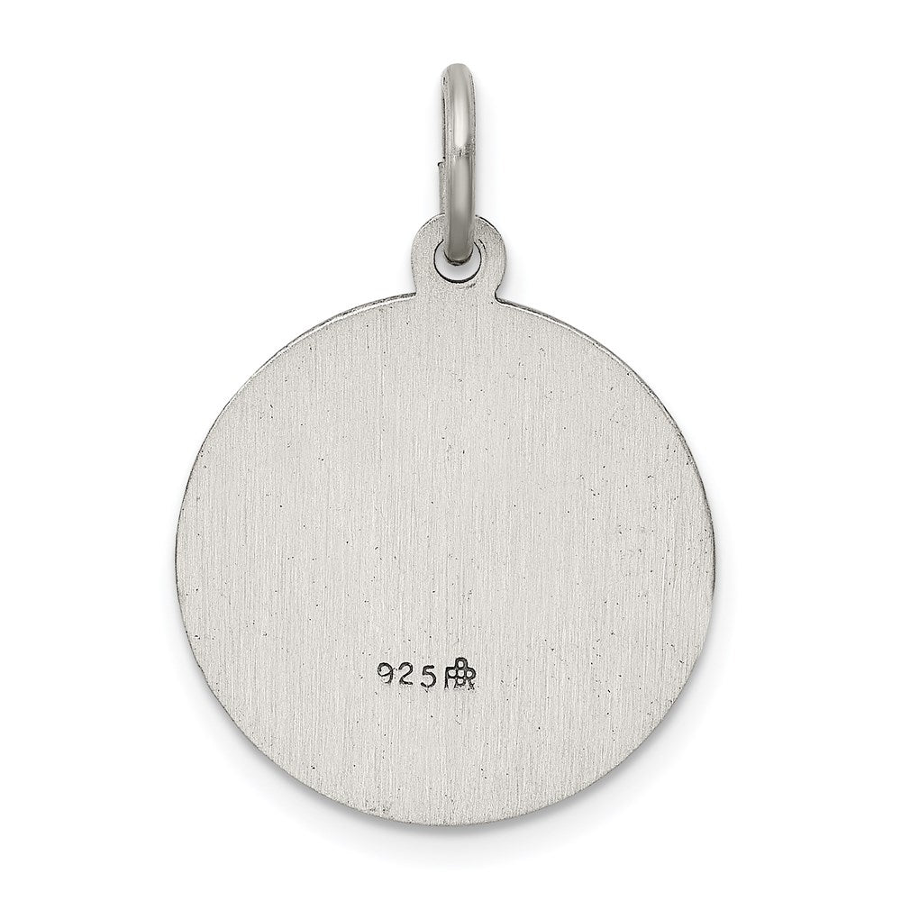 Sterlingsilber Antikisiert Saint Florian Medaille