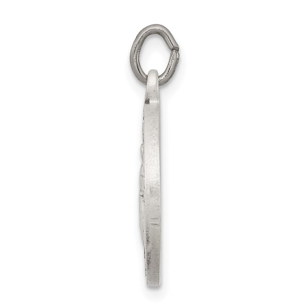 Sterlingsilber Antikisiert Saint Franziskus Of Assisi Medaille