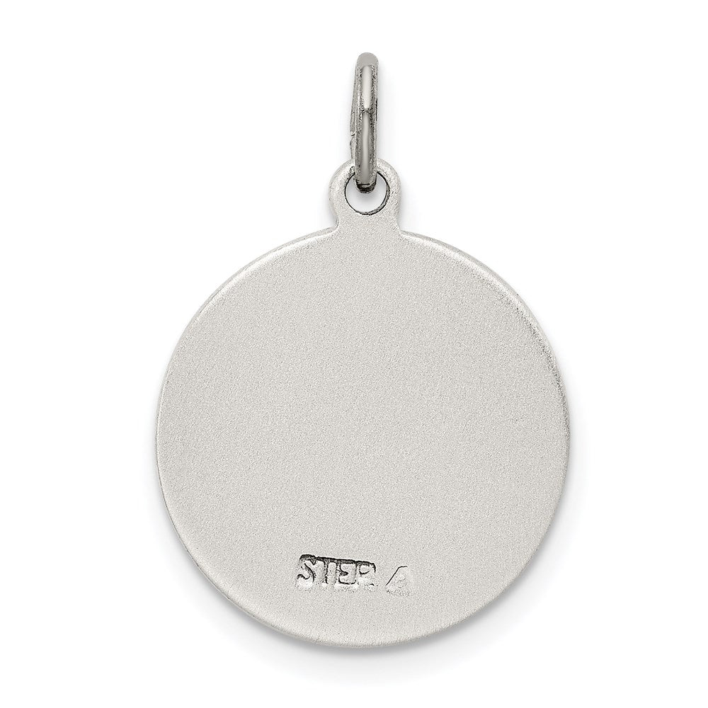 Sterlingsilber Antikisiert Saint Franziskus Of Assisi Medaille
