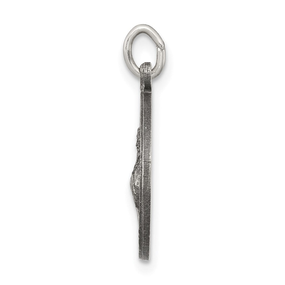 Sterlingsilber Antikisiert Saint Franziskus Of Assisi Medaille