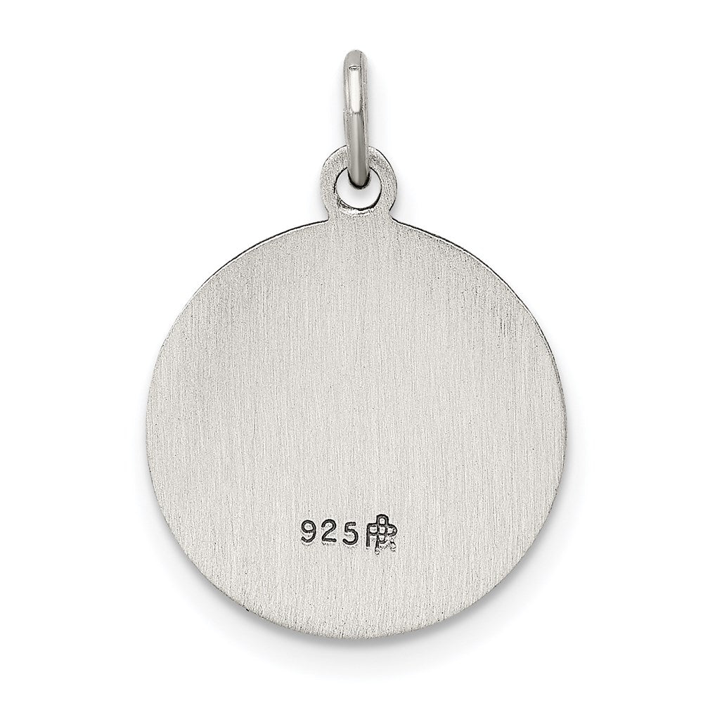 Sterlingsilber Antikisiert Saint Franziskus Of Assisi Medaille