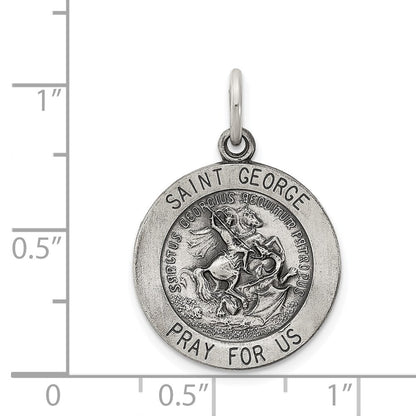 Sterlingsilber Antikisiert Saint George Medaille