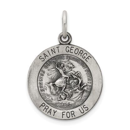 Sterlingsilber Antikisiert Saint George Medaille