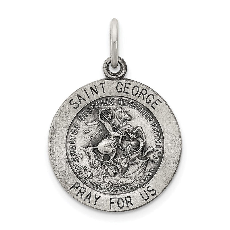 Sterlingsilber Antikisiert Saint George Medaille
