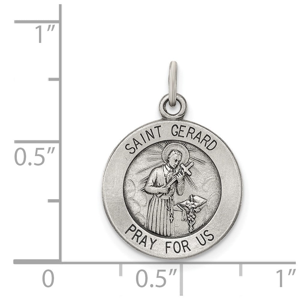 Sterlingsilber Antikisiert Saint Gerard Medaille