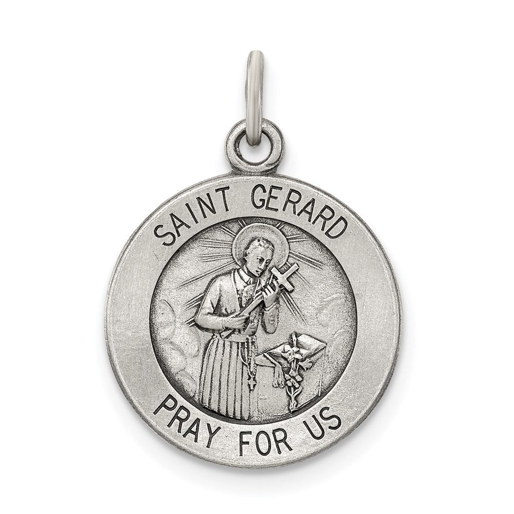 Sterlingsilber Antikisiert Saint Gerard Medaille