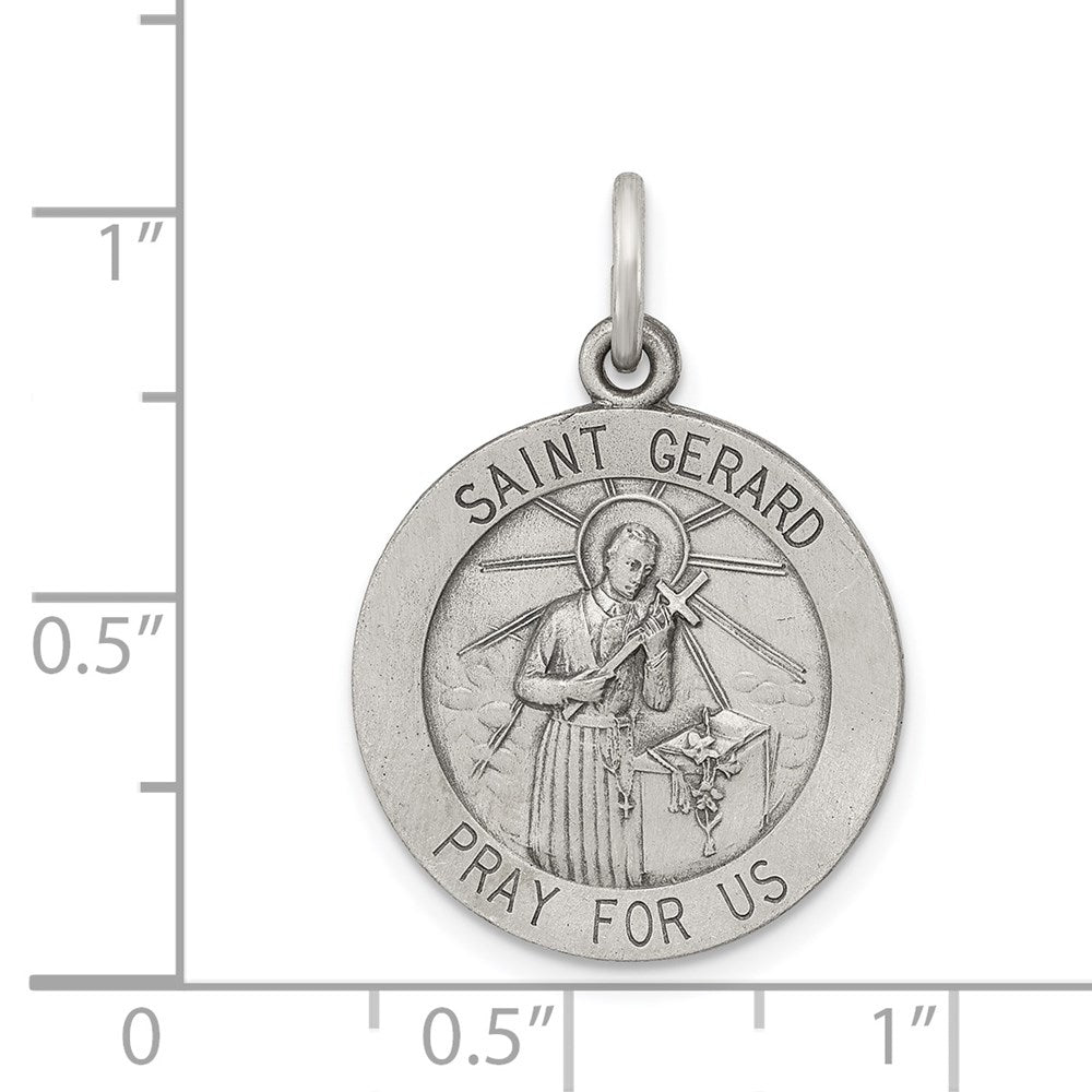 Sterlingsilber Antikisiert Saint Gerard Medaille