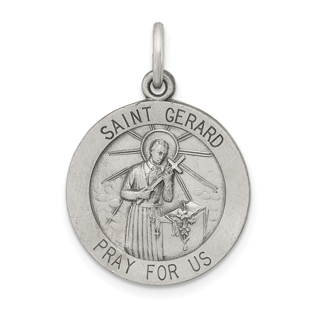 Sterlingsilber Antikisiert Saint Gerard Medaille