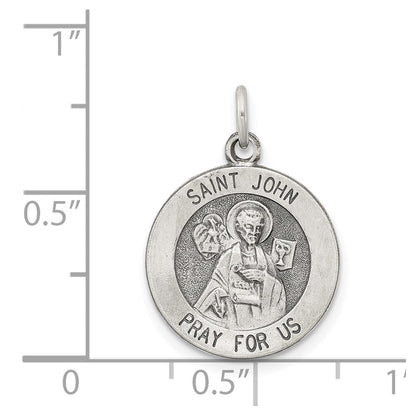 Sterlingsilber Antikisiert Saint John Medaille
