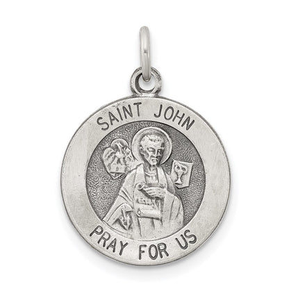 Sterlingsilber Antikisiert Saint John Medaille
