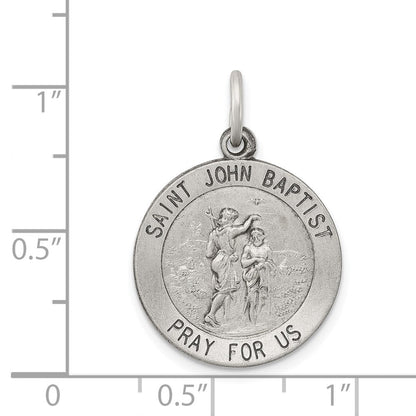 Sterlingsilber Antikisiert Saint John The Baptist Medaille