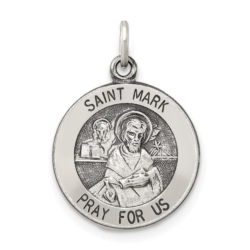 Sterlingsilber Antikisiert Saint Mark Medaille